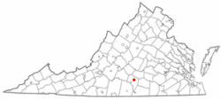 Location of Charlotte Court House, Virginia
