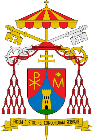 Coat of arms of Tarcisio Bertone (Camerlengo)