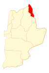 Map of Ollagüe in Antofagasta Region
