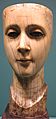 Head of the Virgin Mary from the Philippines, 18th-19th century, carved ivory with inlaid glass eyes