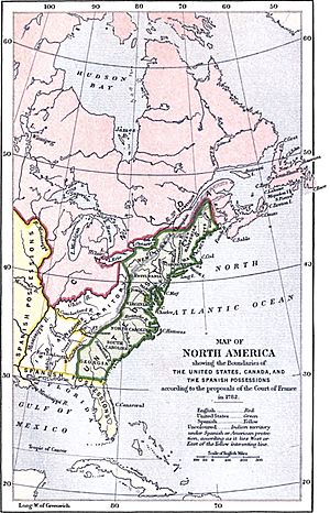 Map of North America, 1782 (Life of William, Earl of Shelburne) (edited)