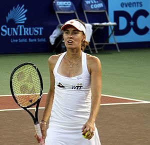 Martina Hingis playing in 2011