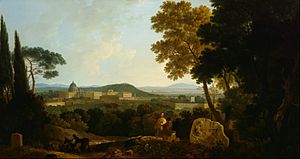 Richard Wilson - St Peters and the Vatican from the Janiculum, Rome - Google Art Project