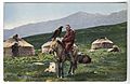 SB - Kazakh man on horse with golden eagle
