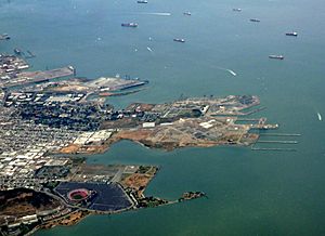San Francisco Naval Shipyard aerial view in May 2010