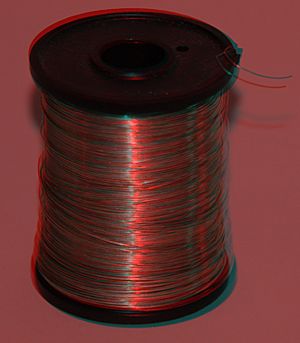Tinned Copper Wire anaglyph