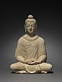 Afghanistan, Gandhara, Hadda, late Kushan Period - Seated Buddha - 1967.39 - Cleveland Museum of Art