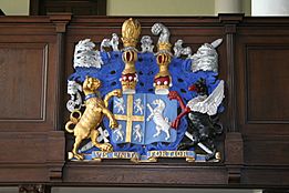 Arms of Bishop of Durham impaling Crewe