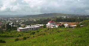 The capital Buea from the foot of Mount Cameroon