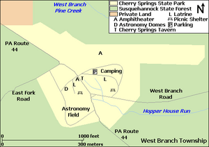 Cherry Springs State Park Map