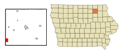 Location of Nashua, Iowa
