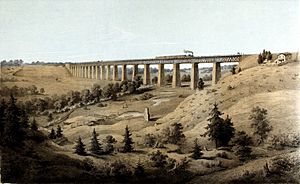 Edward Beyer - Album of Virginia - The High Bridge Near Farmville (cropped)