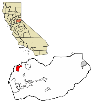Location of Auburn Lake Trails in El Dorado County, California.