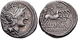 Gaius Fundanius, denarius, 101 BC, RRC 326-1