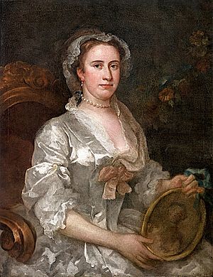Jane-Thornhill-Mrs.-William-Hogarth-Holding-a-Portrait-William-Hogarth-oil-painting