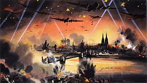 Mass bomber raid on Cologne