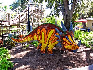 Styracosaurus and Coastersaurus Legoland Florida