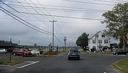 Center of the township — The municipal building is in the foreground