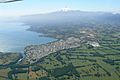 Villarrica town and volcano