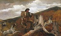 Winslow Homer, American - A Huntsman and Dogs - Google Art Project