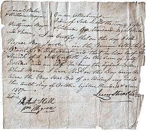 1807 Auction Bill of Sale for Negro Slave Boy
