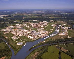 Aerial photo of the Tulsa Port of Catoosa taken May 5, 2008