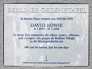 Berliner Gedenktafel Hauptstr 155 (Schön) David Bowie