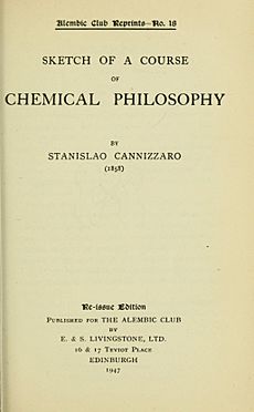 Cannizzaro, Stanislao – Sunto di un corso di filosofia chimica, 1947 – BEIC 7791475