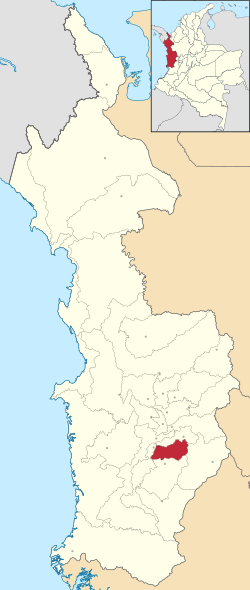 Location of the municipality and town of Condoto in the Chocó Department of Colombia.