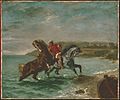 Ferdinand-Victor-Eugène Delacroix - Horses Coming Out of the Sea - Google Art Project