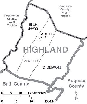 Highland County Virginia Census Map