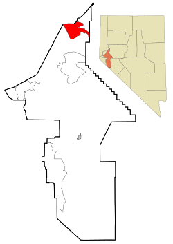 Location of Fernley, Nevada