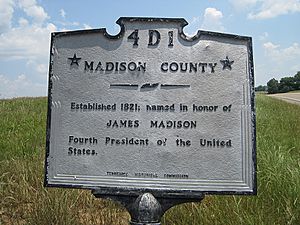 Madison County TN county line marker