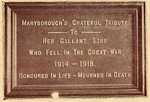 Memorial Tablet, Queen's Park, Maryborough, ca.1922