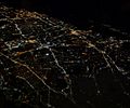 Nassau County NY night aerial from the west