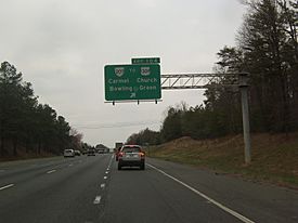 Northbound Interstate 95 at Exit 104; Ruther Glen, Virginia