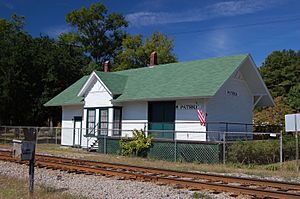 Historic train station in Patrick, 2009