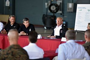President meets leaders of storm-ravaged North Carolina at MCAS Cherry Point 180919-Z-DZ751-430 (44838233755)