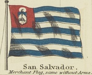 San Salvador. Johnson's new chart of national emblems, 1868