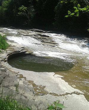 The "pot that washes itself" located just south of the Village of Canajoharie on the Canajoharie Creek