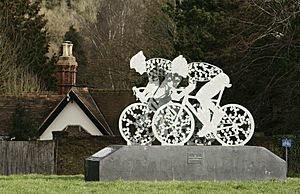 The Cycle Race Sculpture (geograph 6046287)
