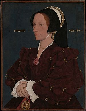 Workshop of Hans Holbein the Younger - Portrait of Margaret Wyatt, Lady Lee (1540).jpg