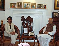 Condoleezza Rice meets L.K. Advani, New Delhi, 2005