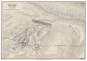 MACDONALD(1887) p263 SKETCH MAP OF BATTLE FIELD OF ABU-KLEA