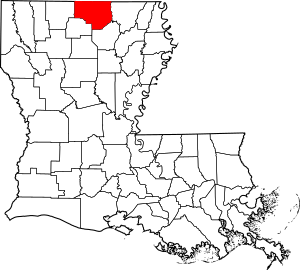 Map of Louisiana highlighting Union Parish