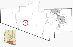 Location in Pima County and the state of Arizona