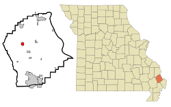 Location of Oran, Missouri