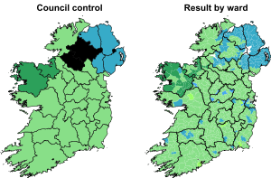 1899 Irish county council elections - Ward and Council Control