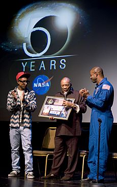 Astronaut Leland Melvin, and Pharrell Williams present montage to Quincy Jones
