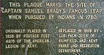 Brady's plaque
